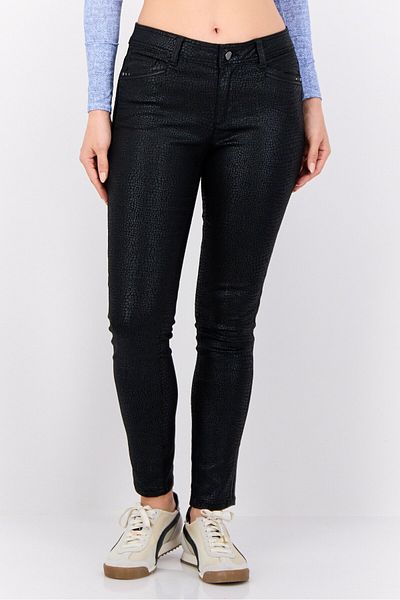 Morgan De Toi Women Regular Fit Textured Skinny Pants, Black