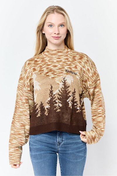 Kickers Classics Women Space Dyed Sweater, Brown
