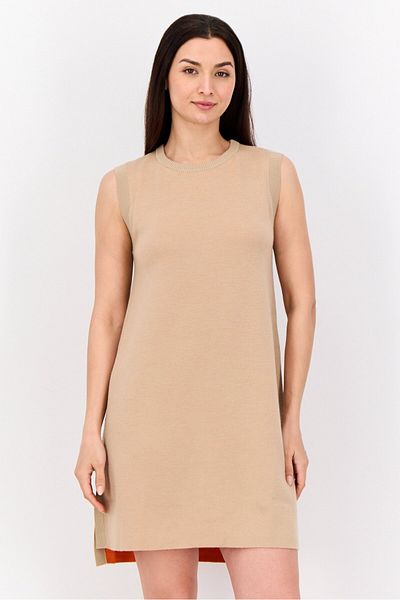 Esprit Women Knitted Sweater Dress, Tan