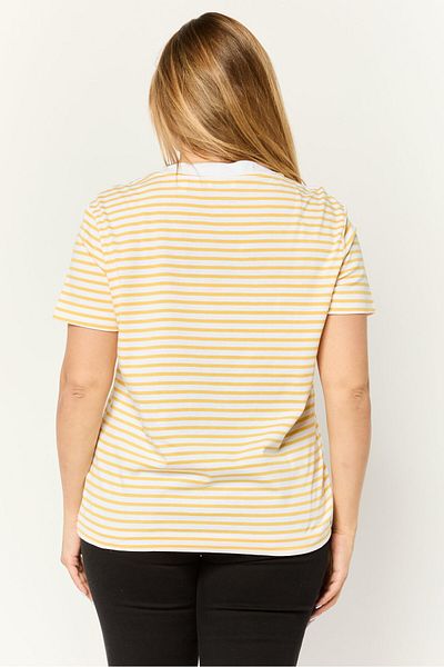 Esprit Women Crew Neck Short Sleeves Textured Top, Multi Color