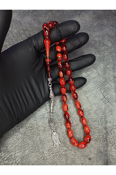 Mos Tespih High End Master Work Moire Clamping Amber Prayer Beads