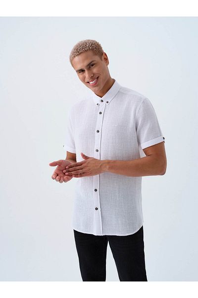 Loft Regular Fit White Men's Shirt Lf2038574