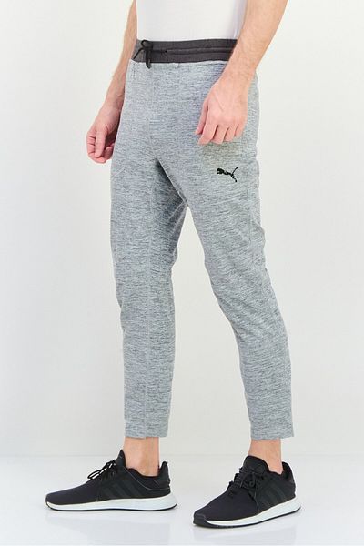 Puma Men Regular Fit Training Sweatpants, Heather Grey