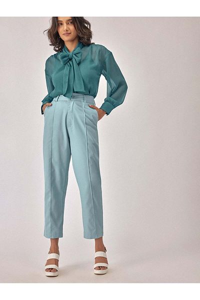 The Label Life Sky Blue Ankle Trousers