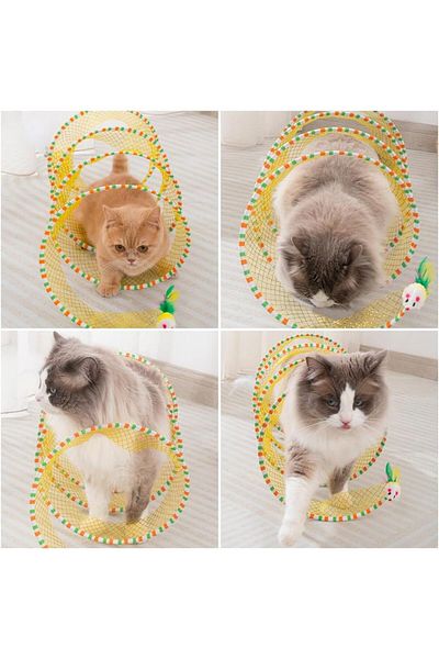 Vitastyle Foldable Cat Tunnel with Toy