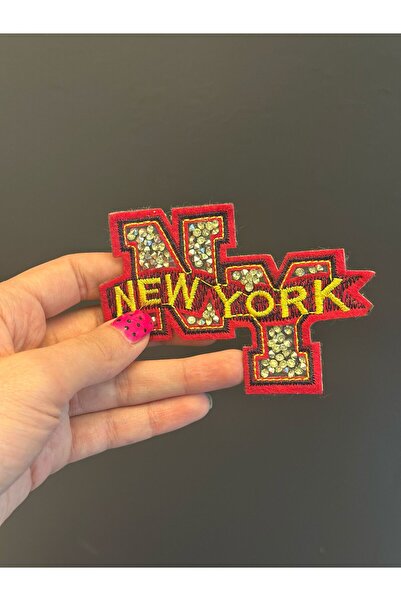 Gönülden Tasarım 11X8 CM GUMICA ZA NAŽEGLJIVANJE SA NAPISOM NEW YORK, UKRASEN...