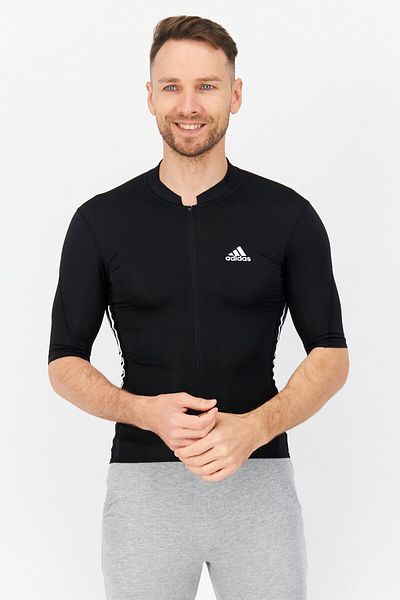 adidas Men Sportswear Fit Brand Logo Training Jersey, Black/white