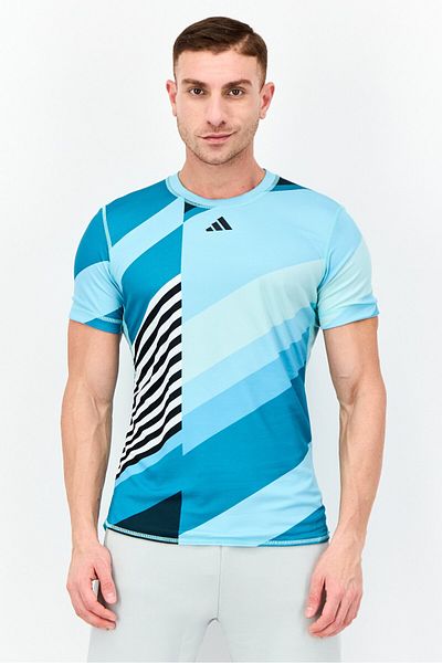 adidas Men Sportswear Fit Short Sleeve Training T-shirt, Blue