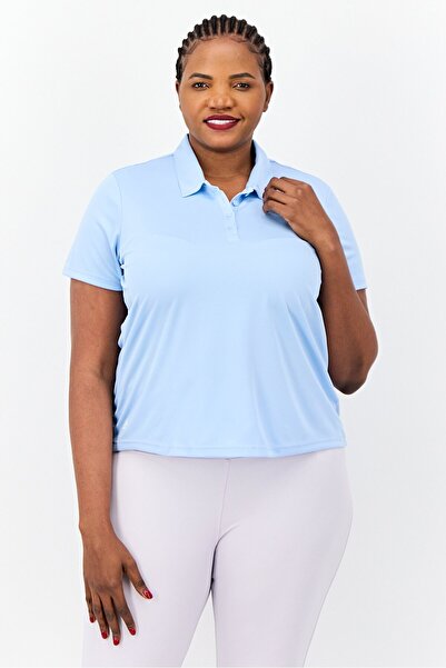 adidas Women Sportswear Fit Short Sleeves Golf Polo Shirt, Light Blue