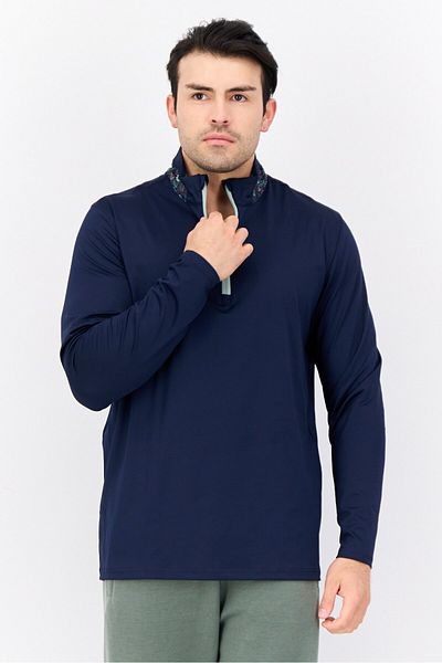 Puma X Liberty Men Sportswear Fit Half Zip Outdoor Sweatshirts, Navy Blue