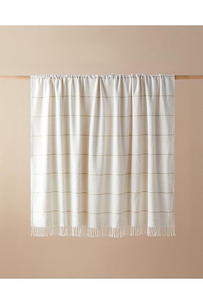 English Home Διπλή Βαμβακερή κουβέρτα Sparkly Glitter - 200x220 cm Λευκή