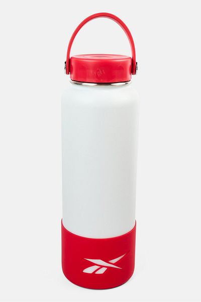 Reebok Stainless Steel Outdoor Handle Water Bottle 1183 ml, White/Red