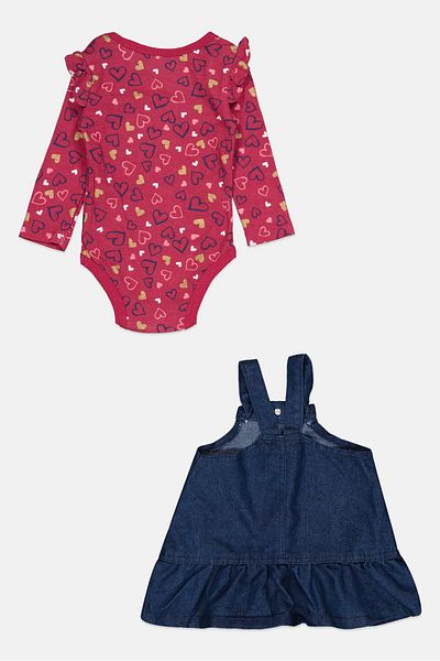 NANETTE LEPORE Kids Girl 2 Pcs Long Sleeve T-shirt And Dress, Multicolor