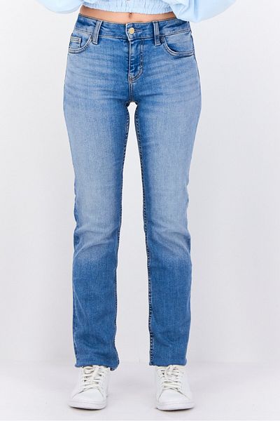 Esprit Women Regular Fit Washed Stretchable Mid Straight Jeans, Blue