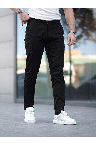 BASEL.CO Slim Fit Thin Summer Chino Linen Trousers