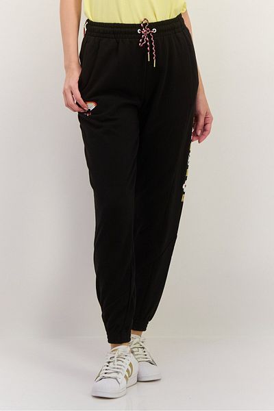 Puma Women Sportswear Fit Graphic Print Outdoor Sweatpants, Black