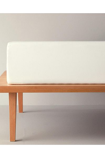 English Home Micell Cotton Satin Double Fitted Sheet White 160X200 cm