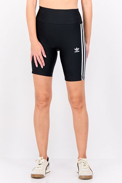 adidas Women Sportswear Fit Brand Logo Outdoor Biker Shorts, Black/white