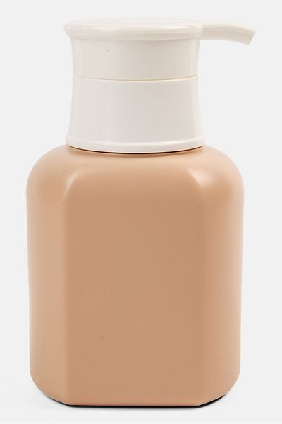 Muy Mucho Plain Soap Dispenser With Pump 300 Ml, Tan/white