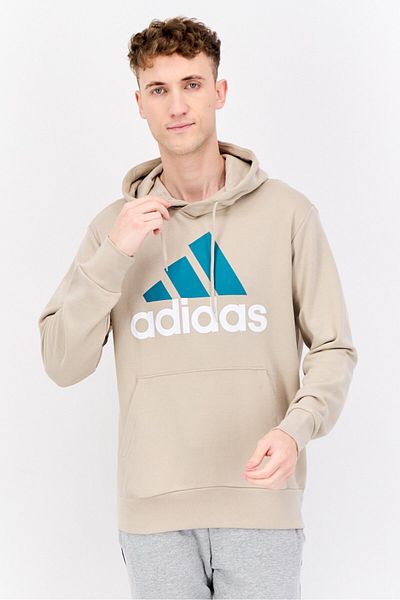 adidas Men Sportswear Fit Long Sleeves Outdoor Sweatshirt, Dark Beige