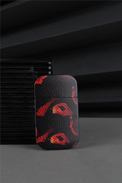 Silvio Monetti Kapaklı Baskılı Tasarım Siyah Gazlı Çakmak - 25CAK132TD04