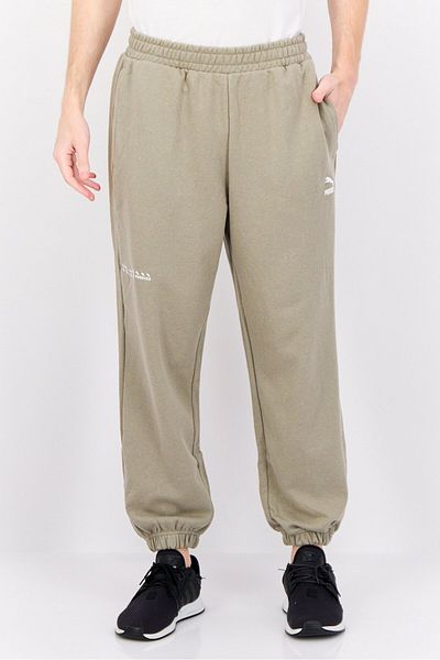 Puma Men Relaxed Fit Outdoor Sweatpants, Light Olive