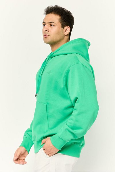 Esprit Men Long Sleeves Brand Logo Hooded Sweatshirts, Green