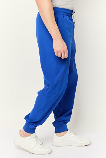 Esprit Men Regular Fit Solid Jogger Pants, Blue