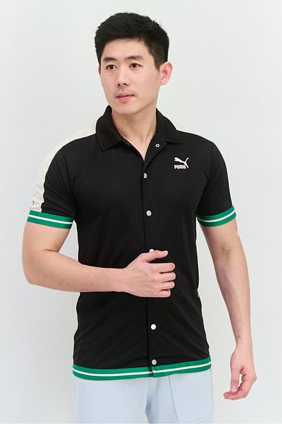 Puma Men Relaxed Fit Short Sleeves Outdoor Polo Shirt, Black