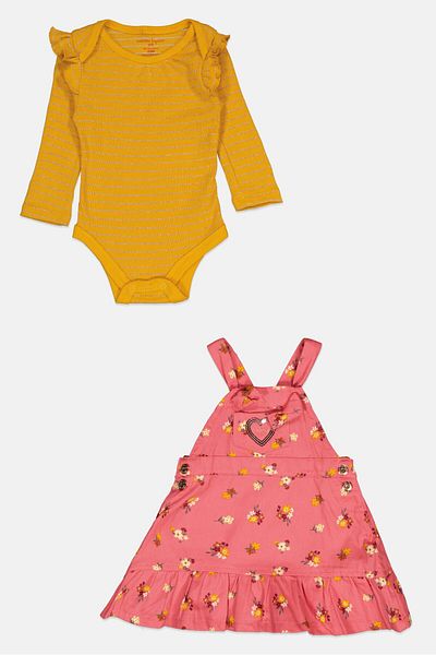 NANETTE LEPORE Toddlers Girl 2 Pieces Printed Top With Dress Set, Multicolor