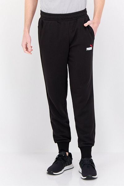 Puma Men Sports Wear Fit Brand Logo Outdoor Sweatpants, Black