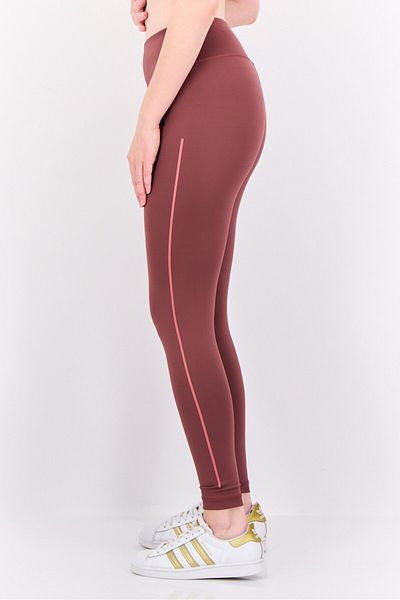 adidas Women Tight Fit Brand Logo Training Leggings, Deep Maroon