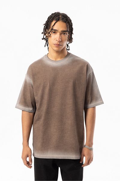 EGHO Мъжка тениска Oversize Vintage с пране, Мъжка тениска