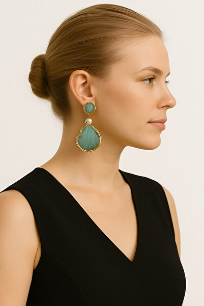 Vi store Mavi Sedefli Midye Küpe