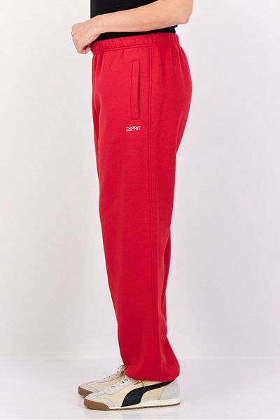 Esprit Women Regular Fit Brand Logo Sweatpants, Red