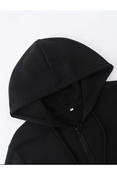 VBSVİBES Чорний капюшонний унісекс LEGEND кардиган на блискавці