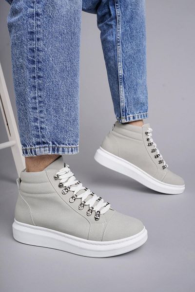 FASHIONLINE Slw206 Ottawa Lace-Up Suede Men's Casual Sports Boots Bt - Gray