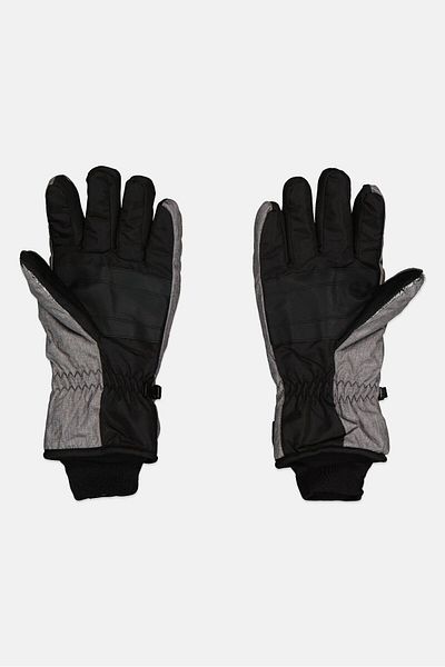 Canada Weather Gear Men 1 Pair Brand Logo Ski Gloves, Grey
