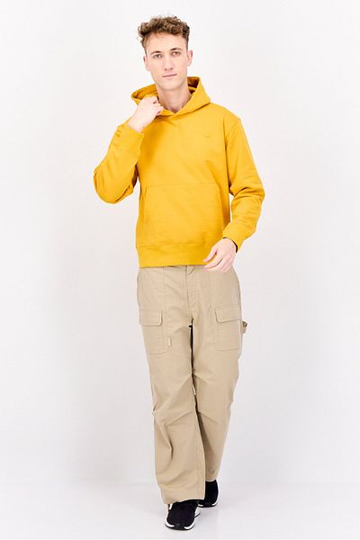 adidas Men Sportswear Fit Hooded Outdoor Hoodie, Mustard