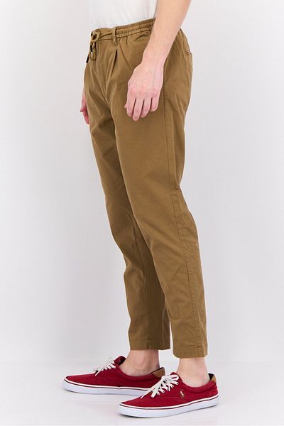 GAZZARRİNİ Men Regular Fit Plain Chino Pants, Brown