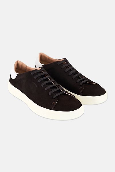 Geox Men Lace Up Casual Shoes, Brown/white