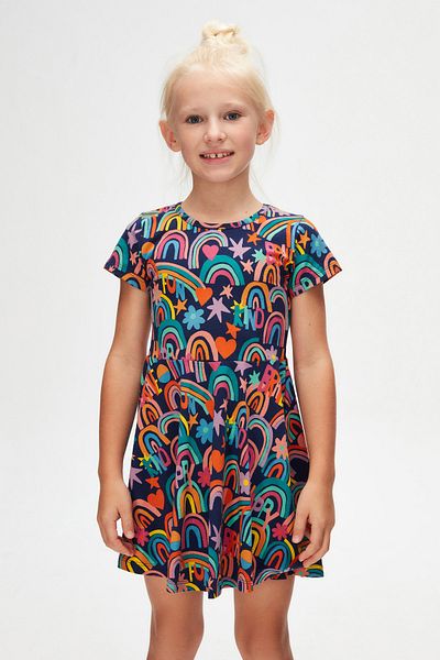 LOVETTI Brave & Happy Girl - Patterned Short Sleeve Dress