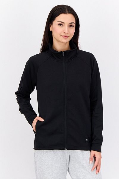 hummel Women Sportswear Fit Full Zipper Training Sweatshirt, Black