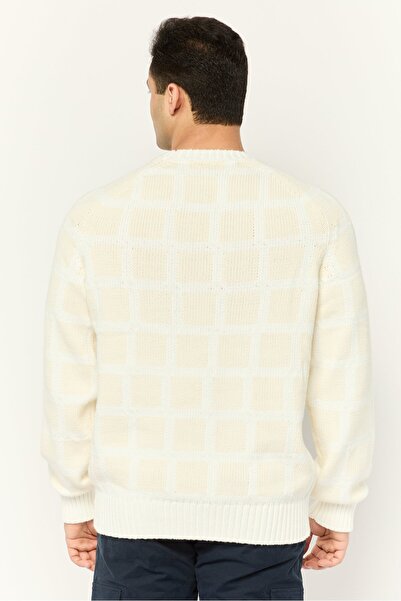 Esprit Men Crew Neck Knitted Sweater, Cream