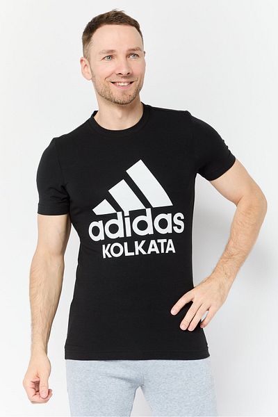 adidas Men Sportswear Fit Short Sleeve Outdoor T-shirts, Black
