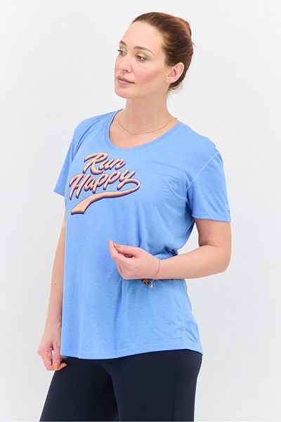 Brooks Women Sportswear Fit Short Sleeve Outdoor T Shirt, Blue