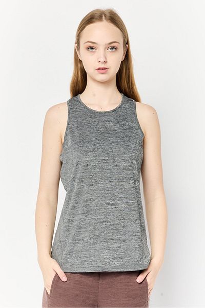 SKECHERS Women Sportswear Fit Sleeveless Training Top, Heather Grey