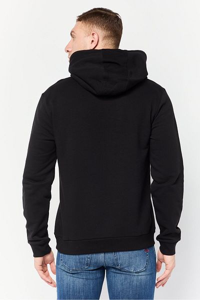 Lamborghini Men Brand Logo Long Sleeves Hooded Sweatshirt, Black