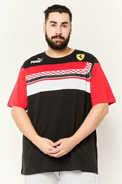 Puma x Scuderia Ferrari Men Sportswear Fit Short Sleeves Outdoor T-Shirt, Mul...