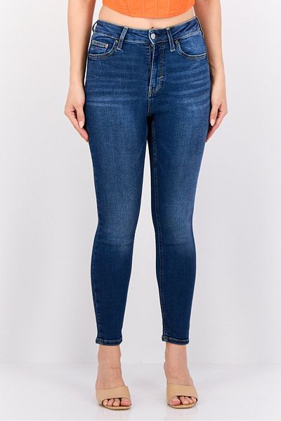 Esprit Women Skinny Fit Washed Stretchable Jeans, Blue